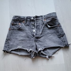 Women's Levi's 501 shorts, 25 waist, washed-out black